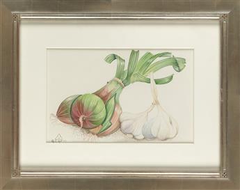 GEORGE C. AULT Still Life with Onions and Garlic.
